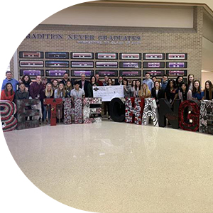Moore Public Schools Group photo with Be The Chance sign