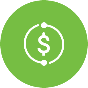 Dollar sign icon green
