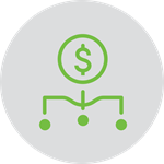 Money tree chart icon