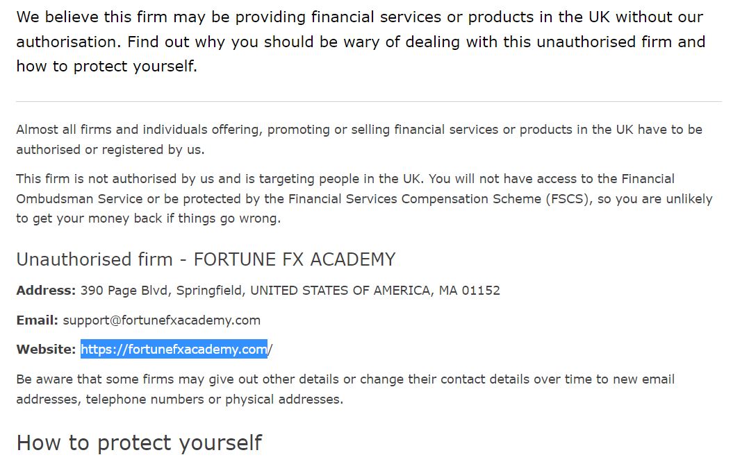 Fortune FX Academy review